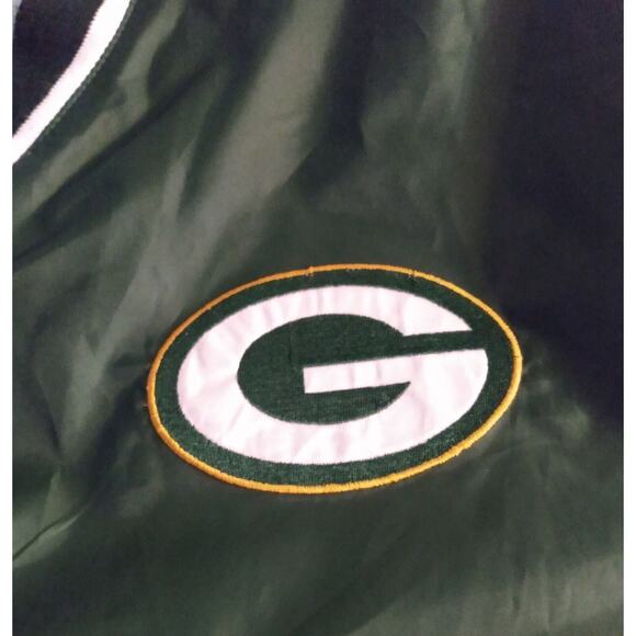 Green Bay Packers Windbreaker Men's Large NFL V-Neck Pullover Jacket Football - Picture 2 of 12